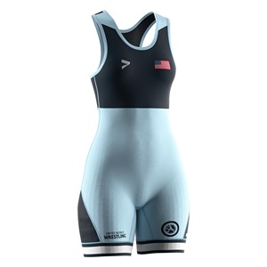 <b>Women's</b> Wrestling <b>Singlet</b> Sublimation Print Fitted One-Piece Moisture Wicking Spandex Polyester Front Logo Adult Size - Product Image 3