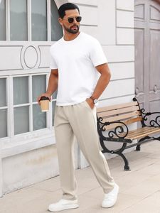 Premium <b>Men's</b> Sweatpants Straight Fit Casual Lightweight Soft Breathable Eco-Friendly Durable Worsted Fabric Quick Dry for - Product Image 5