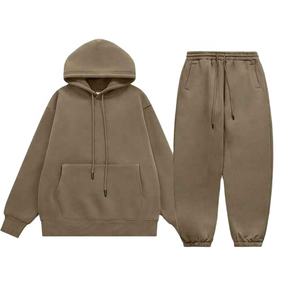 Chándales de invierno para hombre más vendidos, conjunto de Sudadera con capucha de lana de algodón 100% de alta calidad, sudadera con logotipo personalizado, ropa deportiva personalizada - Product Image 5