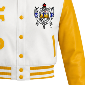 เสื้อแจ็คเก็ตครอปผ้าซาติน Sigma Gamma Rho สำหรับผู้หญิง เสื้อคลุมบอมเบอร์แบบสวมซิป สไตล์ลำลอง น้ำหนักเบา เสื้อผ้าสำหรับชมรมนักศึกษา เสื้อผ้าแฟชั่น เสื้อคลุมสำหรับออกนอกบ้าน เสื้อผ้าสั่งทำพิเศษ - Product Image 6