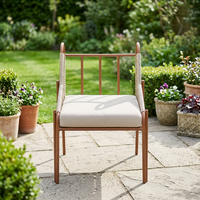 Fauteuil lounge moderne en corde tressée avec coussin rembourré, dossier incurvé, pieds coniques, structure en bois massif, pour l'intérieur et l'extérieur