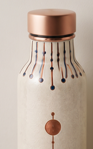 Premium Ayurvedic Enamel Painted Copper <b>Water</b> <b>Bottle</b> Artistic Celestial Circles Design Leakproof <b>Metal</b> Sports <b>Bottle</b> Manufacture - Product Image 3