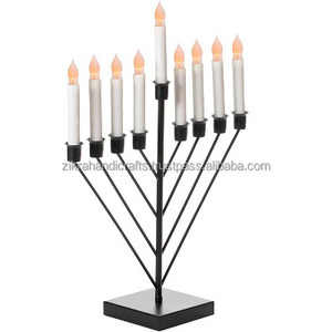 Antler Candle Holder With Base Religious Menorah Candlesticks Multi <b>Branch</b> Indoor Home Decor Designs Metal Candle Holders - Product Image 3