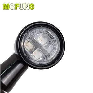 Mini LED Bullet ABS/PMMA Universal 12V Sistema de Iluminación de Señal de Giro LED Ámbar de 3 Piezas para Motocicletas - Product Image 4