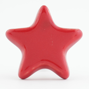 Poignées de tiroir modernes rouges en céramique en forme d'étoile pour enfants, poignées de porte et poignées de tiroir pour armoires de cuisine, vente en gros - Product Image 2