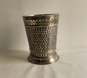Pot à fleurs traditionnel en laiton de haute qualité, fait main, finement gravé, pour la conservation des fleurs, décoration pour la maison et le jardin. - Product Image 4