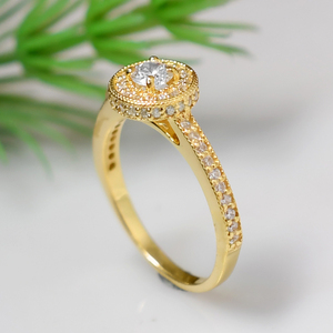 Natural Round Shape <b>Ring</b> <b>Set</b> with Moissanite Accents 925 <b>Sterling</b> <b>Silver</b> Wedding Engagement <b>Ring</b> <b>Set</b> for Women - Product Image 5