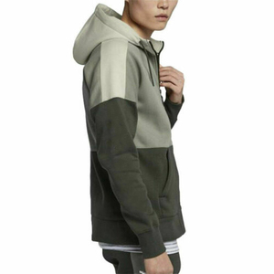 Ensemble de survêtement à capuche pour homme avec blocs de couleur, sweat-shirt et pantalon à fermeture éclair intégrale, tenue décontractée d'automne en polyester et coton respirant - Product Image 3