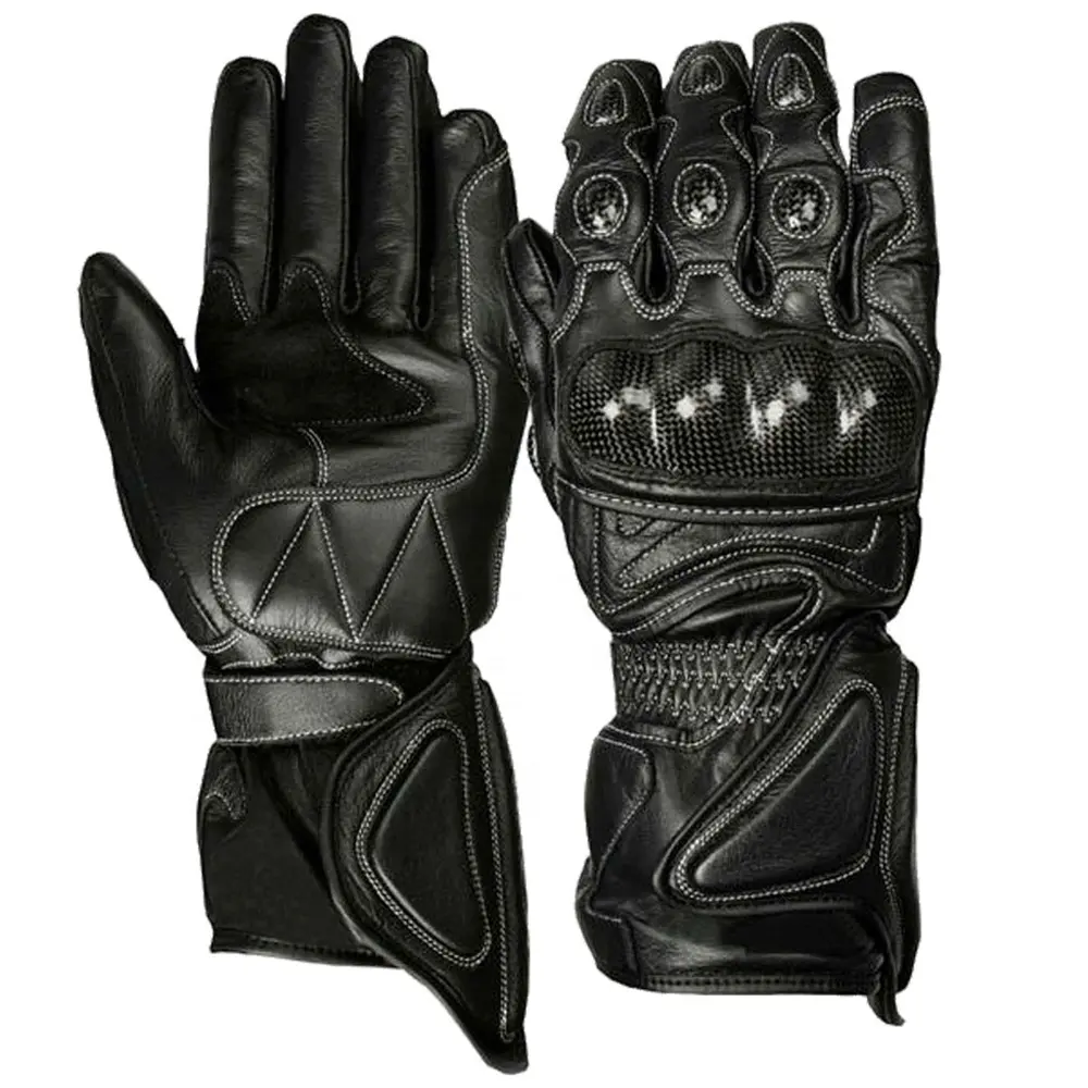 Anti Slip Goat Aniline Leather Motorbike Racing Gloves, Motorcycle and Bike Riding Gloves