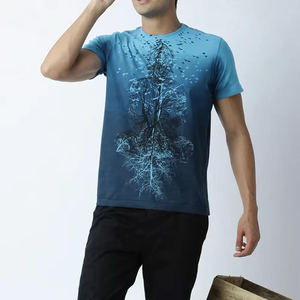 T-shirt en toile 100 % coton pour homme, imprimé numérique, design tendance, haute qualité, style classique 2026, écologique, en promotion en ligne - Product Image 2