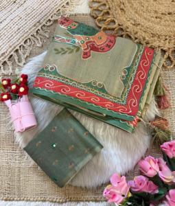 Indian Traditional Ethnic Partywear Saree with Digital Print Work for Wedding Occasion and Festive Function for Women Fancy Fit - Product Image 4