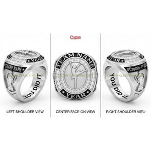 Vente directe usine – Bague de championnat personnalisée pour équipe de danse hip-hop, en argent sterling 925, OEM ODM, fabricant grossiste - Product Image 1