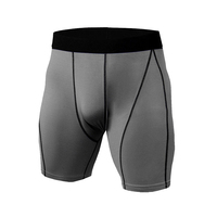 Shorts de compression pour hommes, taille élastique, séchage rapide, couleur unie, pour la gym, la course et le fitness, avec logo personnalisé, prix usine OEM
