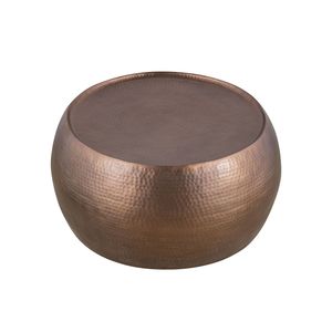 CT501 Mesa de Centro Moderna de Aluminio de 32 Pulgadas, Diseño Brillante Martillado a Mano con Acabado Antiguo, Estilo Rústico - Product Image 6