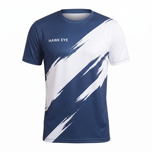 เสื้อยืดกีฬาพิมพ์ลายทั้งตัวสำหรับผู้ชาย เสื้อยืดออกกำลังกายแบบกำหนดเอง ระบายอากาศได้ดี แขนสั้น เสื้อผ้ากีฬาประสิทธิภาพสูง - Product Image 4
