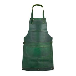 Overol de Trabajo Unisex de Cuero Genuino HARAZ INTERNATIONAL, Verde, con Tirantes Ajustables, Resistente a la Abrasión, Diseño Reforzado - Product Image 3