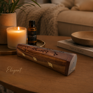 Caja de Incienso de Madera Natural |   Quemador Decorativo Recolector de Ceniza para Meditación, Aromaterapia, Decoración Espiritual del Hogar, Regalo, Exhibición - Product Image 2