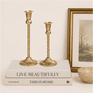 Premium Quality Handcrafted Gold Metal <b>Candlestick</b> Vintage Metal Candle Stand Custom Logo & Bulk Packaging Available - Product Image 4