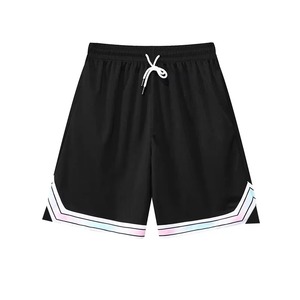 Shorts de basketball personnalisés avec logo imprimé sur le devant, entraînement sportif, séchage rapide, 100% polyester, taille élastique, vêtements de sport pour hommes, équipes - Product Image 2