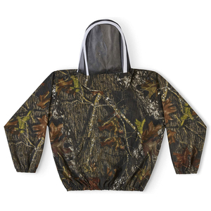 Veste d'apiculteur camouflage avec capuche en maille et voile, combinaison de protection pour l'apiculture, la cueillette du miel et la sécurité agricole - Product Image 1