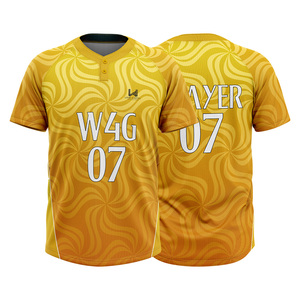 Custom Unisex High Quality Sublimation Printed College Baseball Jersey 100% Polyester Breathable Anti Bacterial Plus Size Shirt - Product Image 1