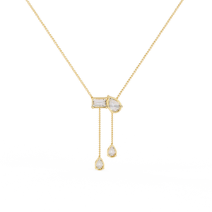 Collier superposé pour femme avec pendentif double halo en diamant de laboratoire doré, style hip-hop, certifié, diamant fin pour femme - Product Image 5