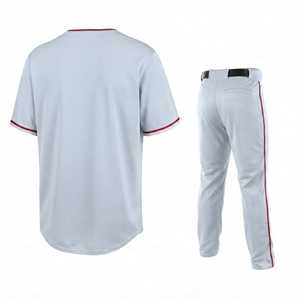 Custom <b>Light</b> Blue Men's Baseball Jersey Pants Set Mesh Silk Printed Baseball Apparel 100% Polyester Elastic Waist Breathable - Product Image 2