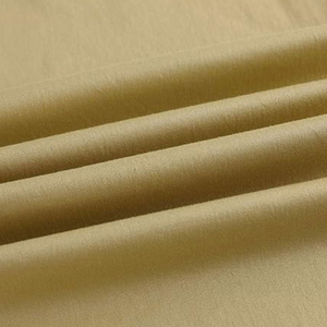 Pantalon plissé décontracté pour homme, taille haute, couleur unie, coupe droite, tissé, poids moyen, fermeture boutonnée, beige - Product Image 5