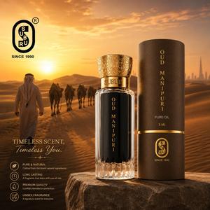 Huile pure parfumée au thé Oud Manipuri de luxe, 3 ml, flacon en verre, bouchon doré, pour usage quotidien ou en cadeau - Product Image 5