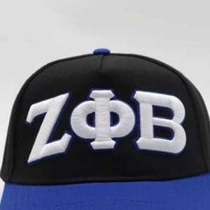 หมวกแก๊ป Zeta Phi Beta ปักลาย ZPB สีดำ-น้ำเงิน ปีกแบน ปรับขนาดได้ สำหรับชมรมนักศึกษา ดีไซน์ทันสมัย สวมใส่สบาย - Product Image 4