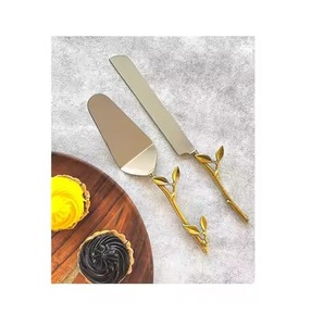 Wedding <b>Cake</b> Slice Set Metal Knife and Server Stainless Steel Dessert Serving <b>Kit</b> Table Decor - Product Image 6