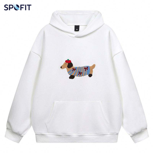 Sudadera con Capucha Unisex Personalizada con Bordado Chenille, 100% Algodón Felpa, Diseño Holgado, Transpirable, con Bolsillos, Servicio OEM - Product Image 2