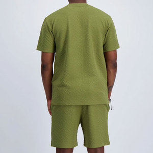 Custom New Plus Size Men's Wear Hot Selling Streetwear Design Plain 100% Cotton Oversize Drop Shoulder <b>Twinset</b> - Product Image 4