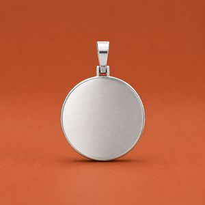 Colgante de Plata 925 con Moissanita Redonda de Corte Brillante, Estilo Hiphop para Hombre - Product Image 4