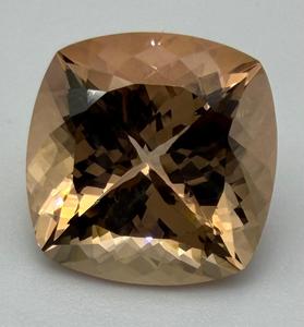 Pierre précieuse naturelle Morganite, taille coussin 16x16 mm, couleur pêche, pierre en vrac authentique pour la fabrication de bijoux - Product Image 6