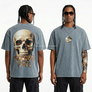 Camiseta Personalizada con Gráfico de Calavera de Vampiro y Murciélago en Verde Oscuro, para Hombre, 190GSM, Algodón, Fabricante Mayorista, Marca Privada - Product Image 3