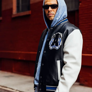 Vestes bomber Avirex en cuir de vache véritable de haute qualité pour hommes, chaudes et imperméables, coupe-vent, style streetwear, très vendues - Product Image 5