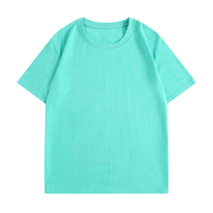 Camiseta de Manga Corta para Hombre, Color Verde Menta, Cuello Redondo, Corte Regular, Color Sólido, Informal, de Algodón Jersey - Product Image 3
