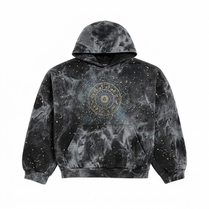 Sweat-shirt à capuche pour homme avec imprimé galaxie, motif astrologique du zodiaque et poche kangourou, logo personnalisé OEM ODM - Product Image 3