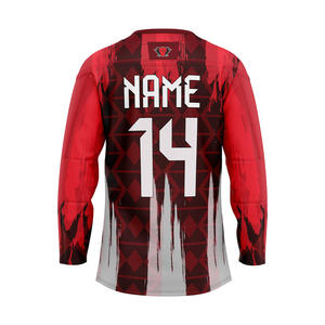 Camisetas de Hockey sobre Hielo Personalizadas con Logotipo para Hombre, Impresión por Transferencia de Calor, Antibacterianas, que Absorben la Humedad, Nombres de Equipos Personalizados de Alta Calidad - Product Image 5