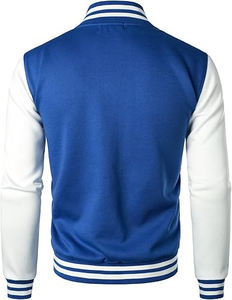 Private Label OEM Men Varsity <b>Jacket</b> Stand <b>Vintage</b> Spring Coated Custom Wool Baseball <b>Bomber</b> Breathable Varsity <b>Jacket</b> - Product Image 2