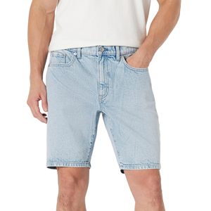 Shorts Bermuda en jean délavé pour homme, couleur unie, décontracté, respirant, 100 % coton, taille élastique, style Hip Hop, écologique, séchage rapide - Product Image 6