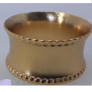 Anneaux de serviette en métal au design exclusif, finition plaquée cuivre, pour la décoration de table de mariage et la restauration - Product Image 3