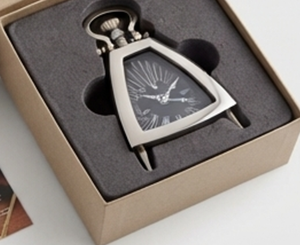 Vintage Triangle Metal Desk <b>Clock</b> With Roman Numerals Silent Non Ticking Mechanical Movement Hourly Chiming Traditional Design - Product Image 4