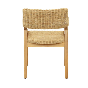 Coussin de fauteuil de style minimaliste, dossier tissé à la main, avec structure en bois de teck, pour ameublement de maison - Product Image 5