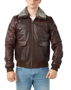 เสื้อแจ็คเก็ตหนังผู้ชายขายดี แฟชั่นใหม่ เสื้อแจ็คเก็ตหนังผู้ชายกันลม - Product Image 1