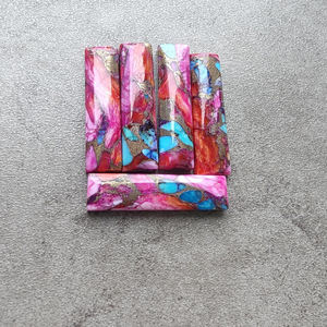 Turquesa Rosa Espinosa en Forma Rectangular, Gema Calibrada: Piedra de Calidad AAA+ con Reverso Plano, Todos los Tamaños Disponibles para Venta al Por Mayor - Product Image 6