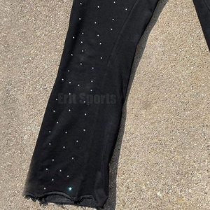 Pantalon évasé pour homme avec logo personnalisé, orné de strass, en tissu extensible et respirant, nouveau style 2026 - Product Image 3