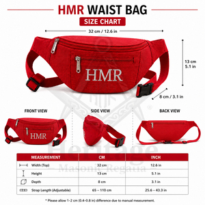 Riñonera Roja para Mujer Delta Sigma Heritage Masonic Regalia Sorority con Logotipo Personalizado, Bolsa de Cintura de Poliéster Resistente al Agua - Product Image 6