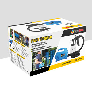 Pistola de Pintura HVLP de 650W y 800ML por Minuto, 3 Patrones de Pulverización, Motor Desmontable, Correa, Contenedor para Aceite, Imprimación y Agua - Product Image 1